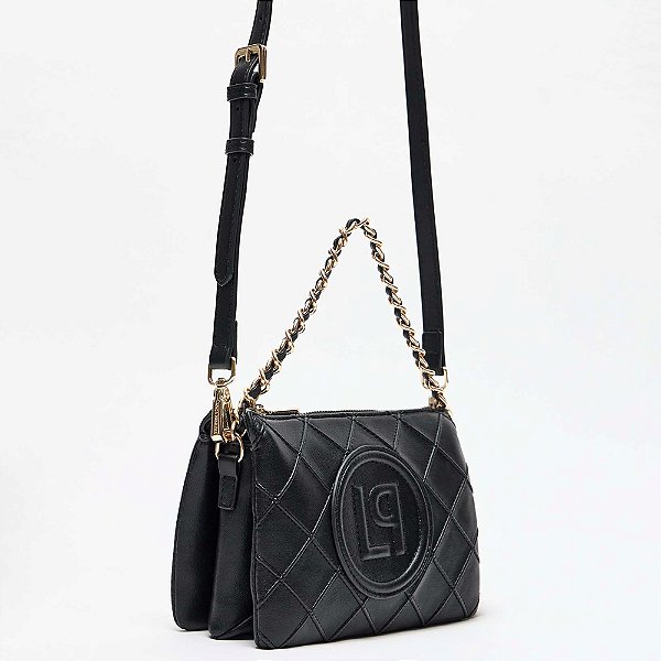 Bolsa Crossbody Lança Perfume Nervura In25 Preto Feminino
