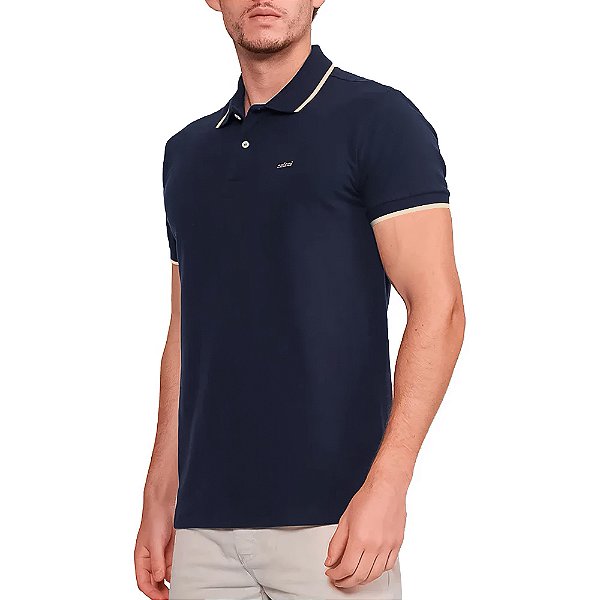 Camisa Polo Colcci Line In25 Azul Masculino