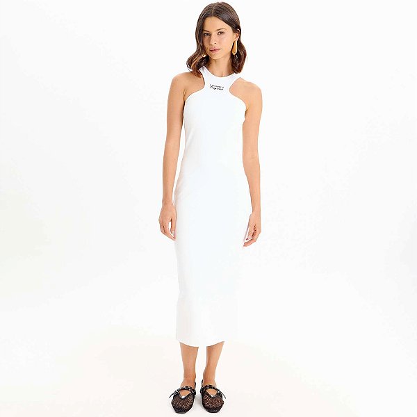 Vestido Super Mid Easy Lança Perfume In25 Off White Feminino