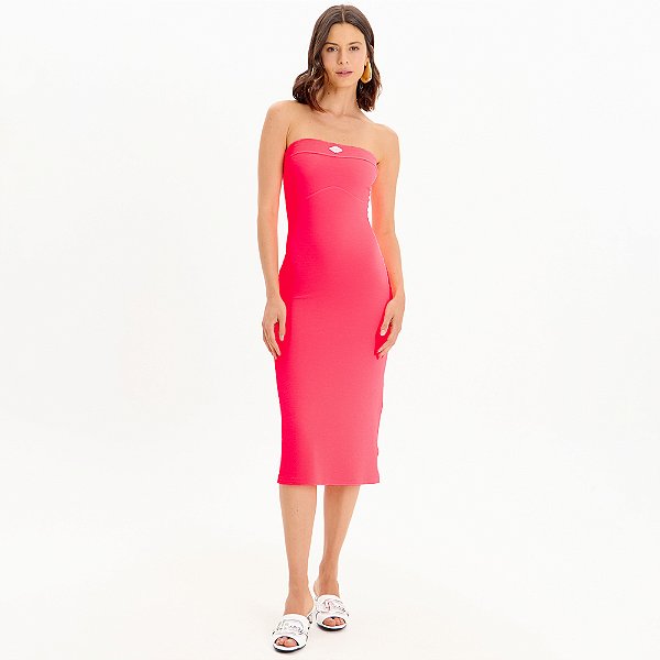 Vestido Midi Easy Lança Perfume In25 Rosa Feminino