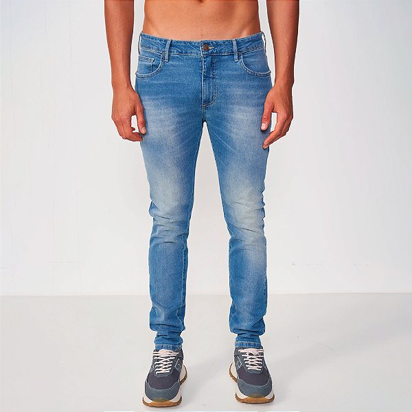 Calça Jeans Colcci Felipe Skinny Fog In25 Azul Masculino