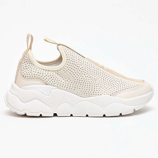 Tênis Easy Lança Perfume Knit Brilho In25 Off White Feminino