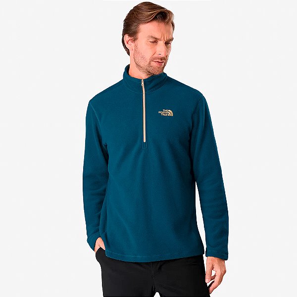 Moletom The North Face Fleece Glacier Hz Azul Masculino