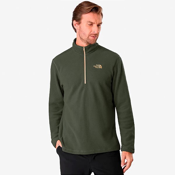 Moletom The North Face Fleece Glacier Hz Verde Masculino