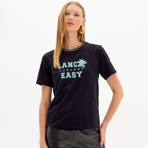 Camiseta Easy Lança Perfume Slim Silk In25 Preto Feminino