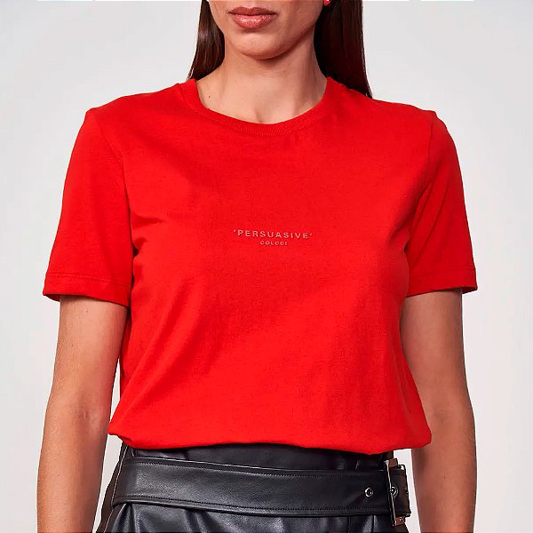 Camiseta Colcci Persuasive In25 Vermelho Feminino
