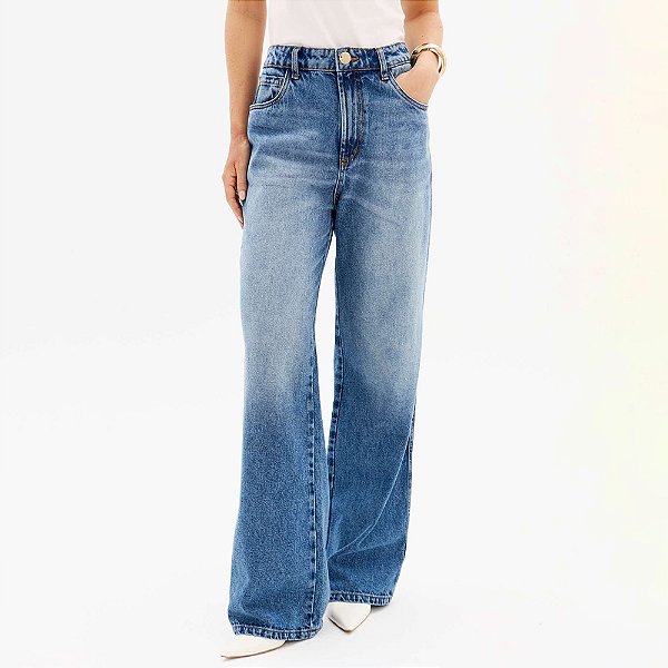Calça Jeans Lança Perfume Full Length Sh In25 Azul Feminino