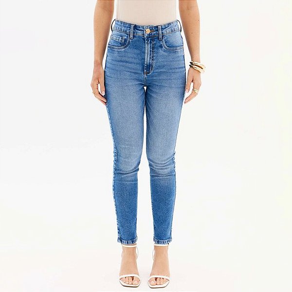 Calça Jeans Lança Perfume Vesta Skinny Ak In25 Azul Feminino