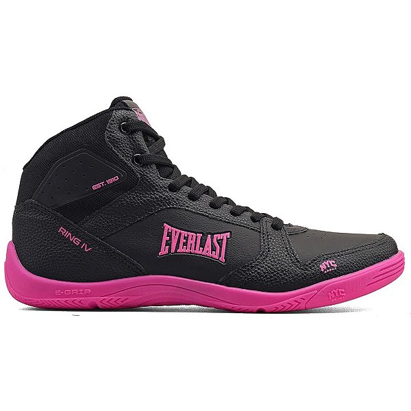 Tênis Everlast Ring 4 Preto e Rosa Feminino