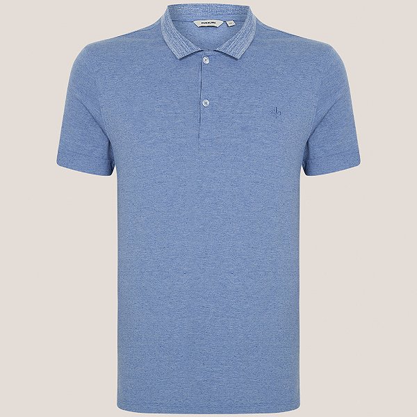 Camisa Polo Dudalina Linho In25 Azul Masculino