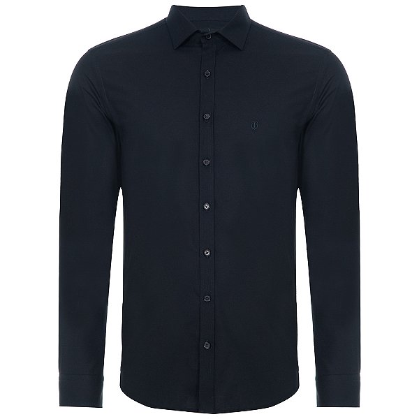 Camisa Individual Slim Lisa In25 Preto Masculino