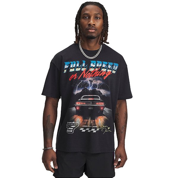 Camiseta Under Armour Project Rock Full Sped Preto Masculino