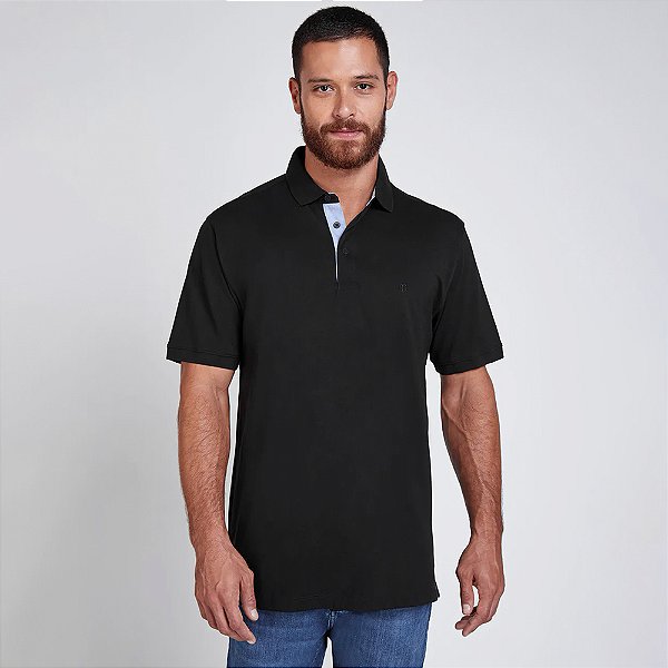 Camisa Polo Individual Comfort Pima In25 Preto Masculino