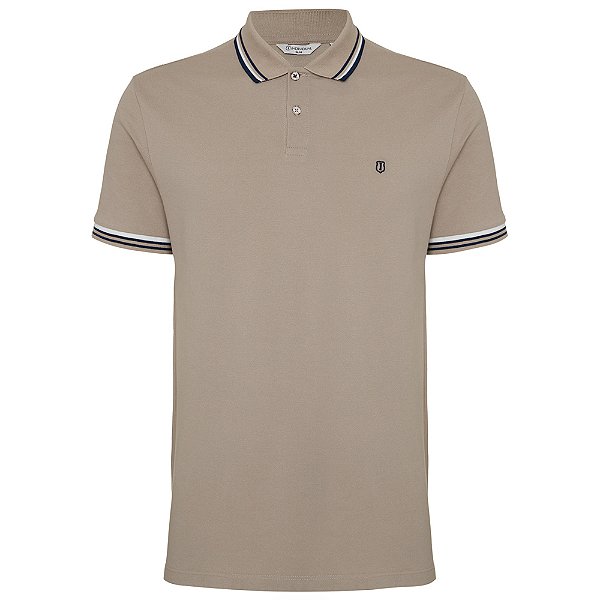 Camisa Polo Individual Piquet Frisos Pr26 Bege Masculino