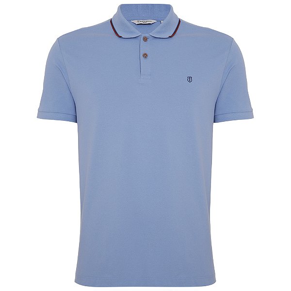 Camisa Polo Individual Piquet Slim Pr26 Azul Masculino