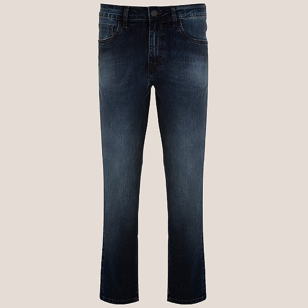 Calça Jeans Dudalina Slim Lavada Pr26 Azul Masculino
