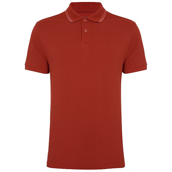 Camisa Polo Individual Slim Pr26 Laranja Masculino