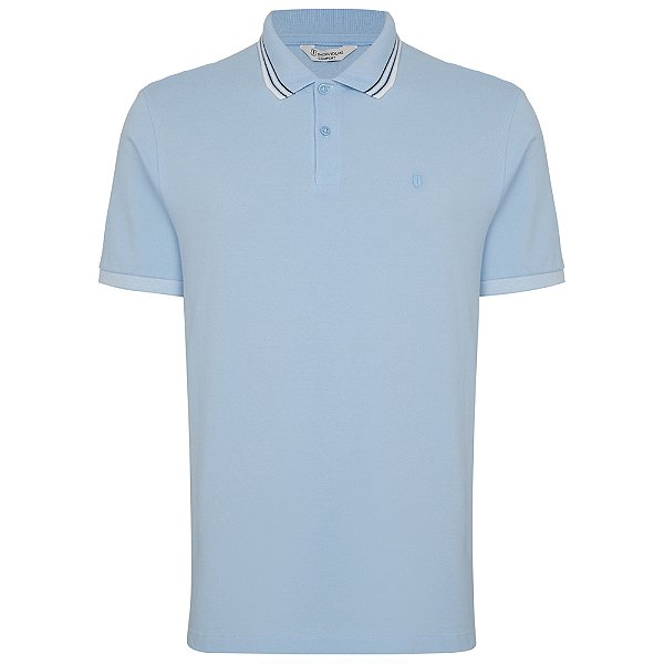 Camisa Polo Individual Frisos Piquet Pr26 Azul Masculino