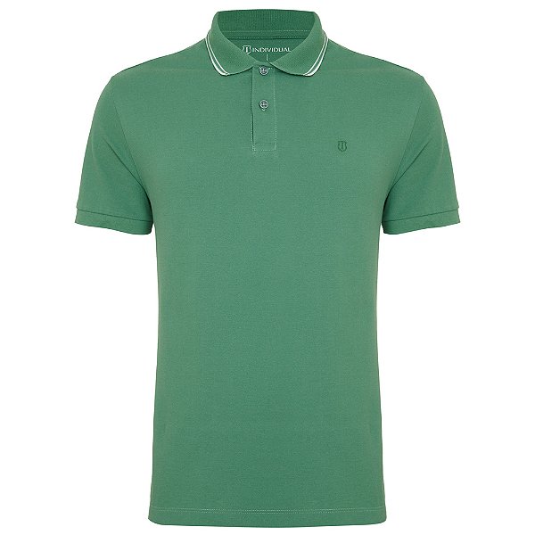 Camisa Polo Individual Slim Pr26 Verde Masculino