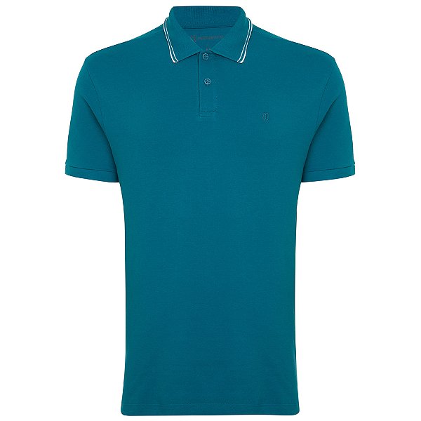Camisa Polo Individual Slim Pr26 Azul Masculino