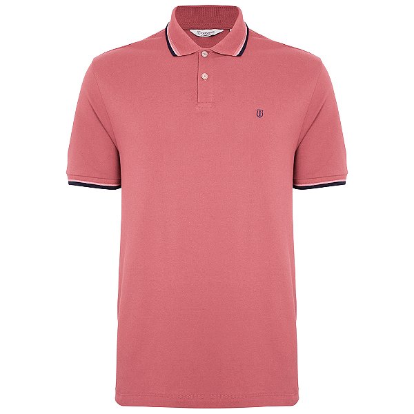 Camisa Polo Individual Piquet Frisos Pr26 Rosa Masculino