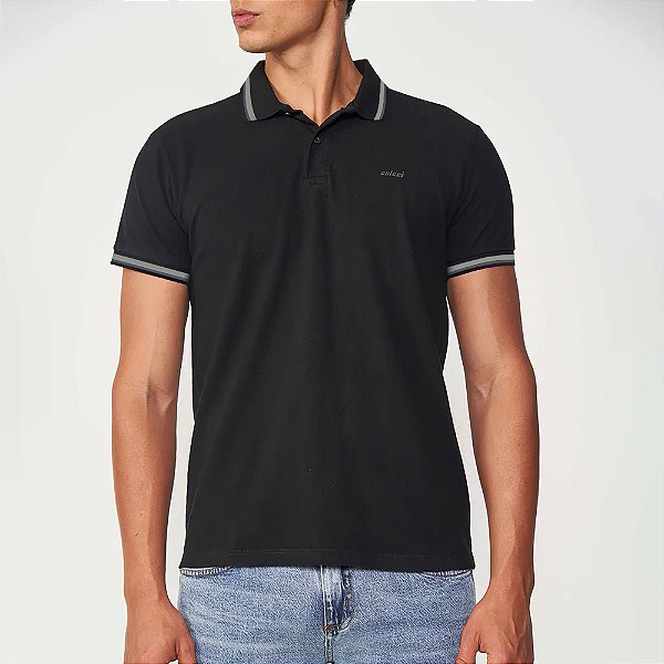 Camisa Polo Colcci 3 Litras Pr26 Preto Masculino