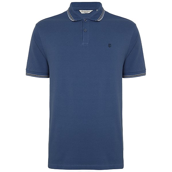 Camisa Polo Individual Piquet Pr26 Azul Masculino