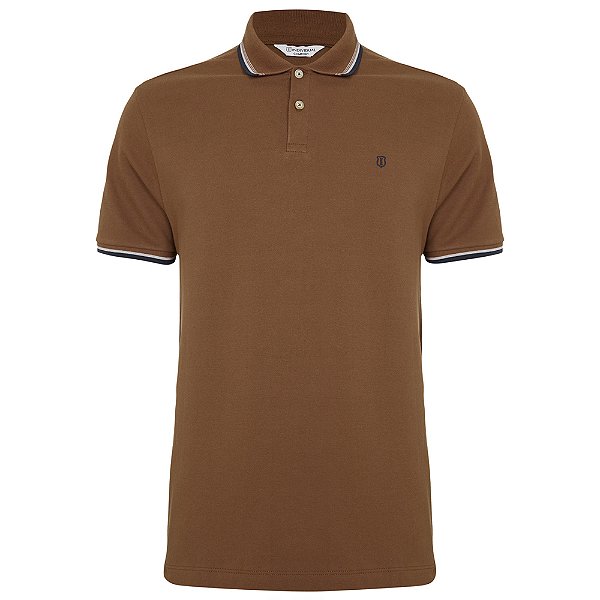 Camisa Polo Individual Piquet Frisos Pr26 Marrom Masculino