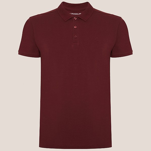 Camisa Polo Dudalina Essential Basic Pr26 Bordô Masculino