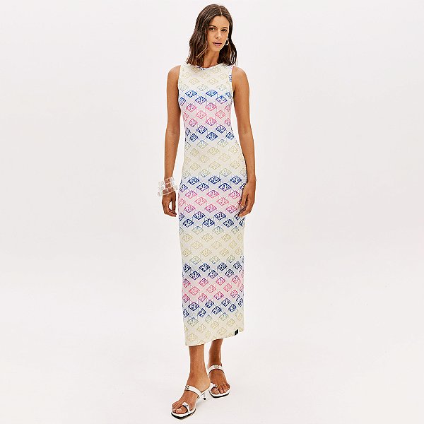 Vestido Super Mid Easy Lança Perfume Pr26 Off White Feminino