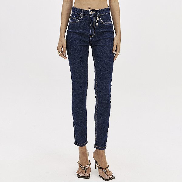 Calça Jeans Lança Perfume Vesta Skinny Ak Pr26 Azul Feminino