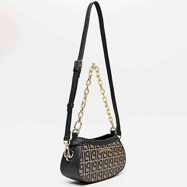Bolsa Shoulder Lança Perfume Monograma Pr26 Preto Feminino