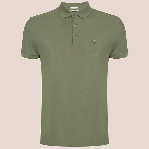 Camisa Polo Dudalina Lisa Pima Essentia Pr26 Verde Masculino