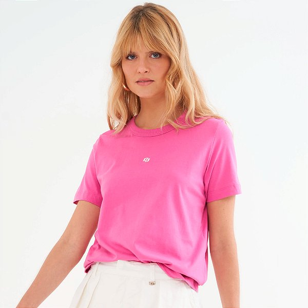 Camiseta Colcci Iconic Pr26 Rosa Mon Amour Feminino
