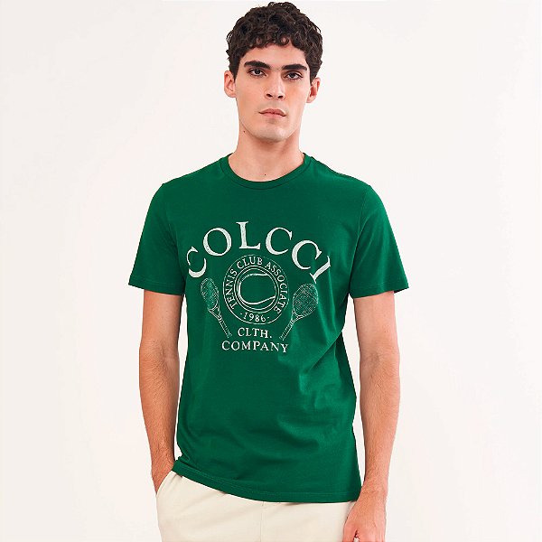 Camiseta Colcci Tennis Pr26 Verde Rosewood Masculino