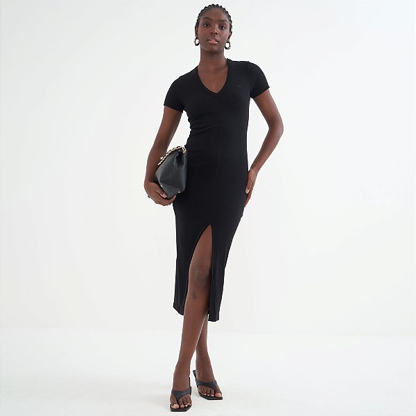 Vestido Mid Colcci Iconic Cut Pr26 Preto Feminino