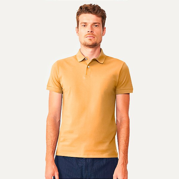 Camisa Polo Colcci Classic Pr26 Amarelo Tofu Masculino