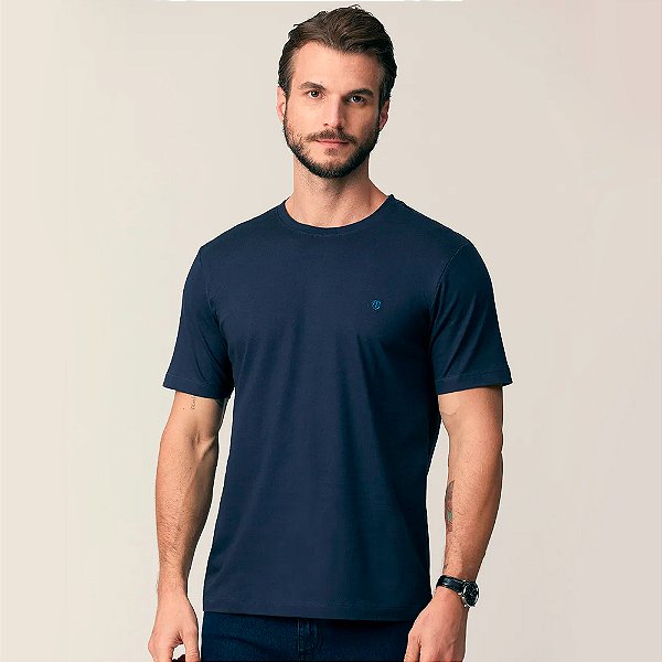 Camiseta Individual Basic Half OU24 Marinho Masculino