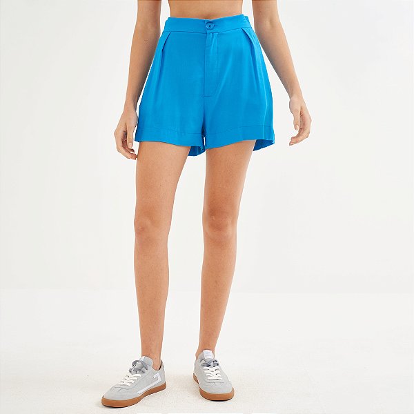 Short Colcci High Pr26 Azul Klenn Feminino