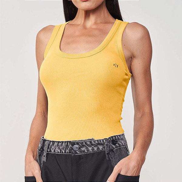 Regata Colcci Slim Canelada Pr26 Amarelo Cornish Feminino