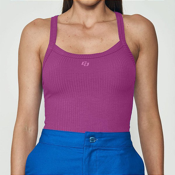 Regata Canelada Colcci Alças Pr26 Rosa Mon Amour Feminino