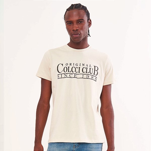 Camiseta Colcci Club Pr26 Bege Taupe Masculino
