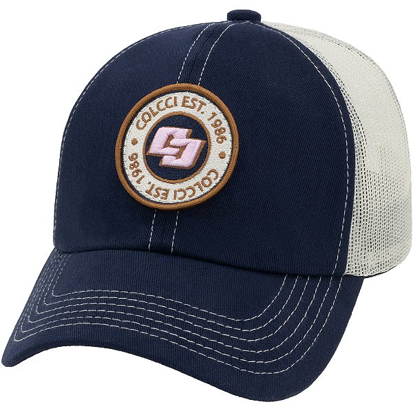 Boné Colcci Trucker Bordado Pr26 Azul Masculino