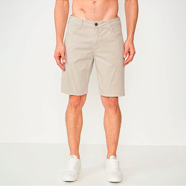 Bermuda Sarja Colcci Davi Pr26 Bege Taupe Masculino