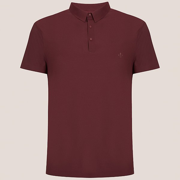 Camisa Polo Dudalina Malha Tech Stretch Pr26 Bordô Masculino