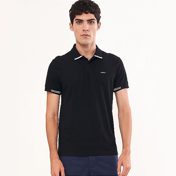 Camisa Polo Colcci Minimalist Pr26 Preto Masculino