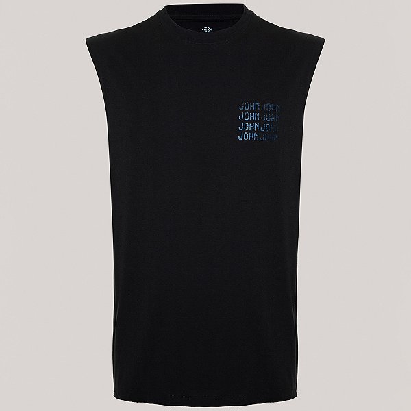 Regata John John Digital Repeat Pr26 Preto Masculino