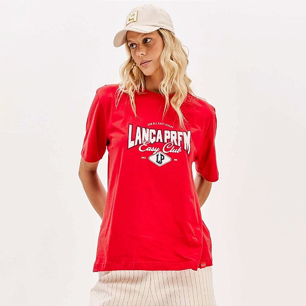Camiseta Easy Lança Perfume Est Local Pr26 Vermelho Feminino