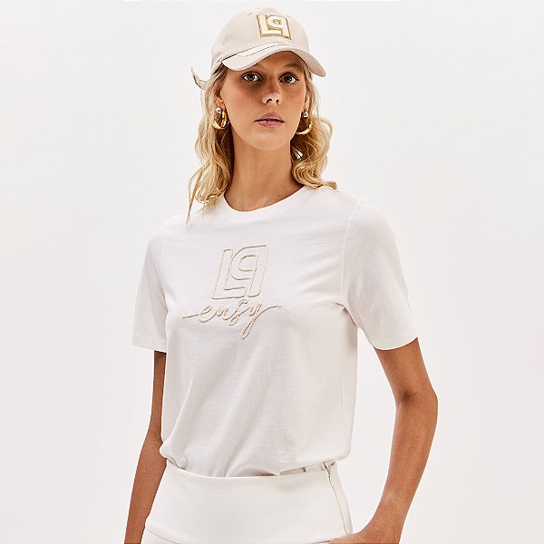 Camiseta Easy Lança Perfume New Baby Pr26 Off White Feminino