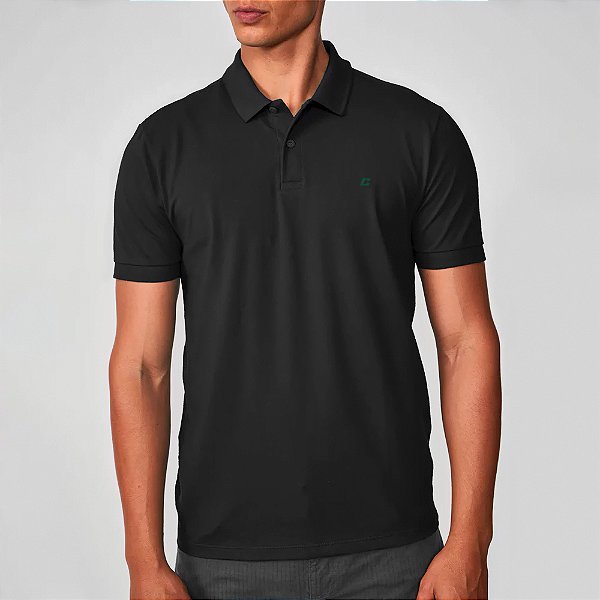 Camisa Polo Colcci Logo Pr26 Preto Masculino